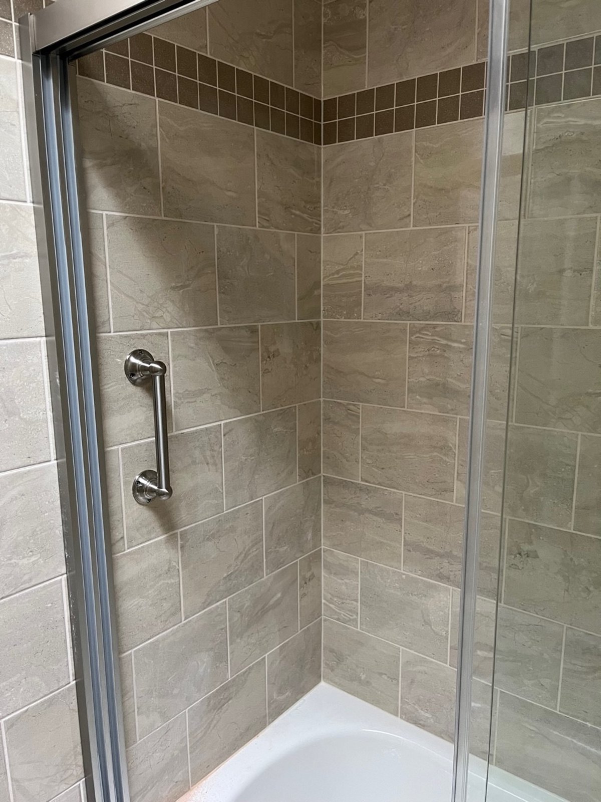 Ceramic wall and floor tile with clean grout lines